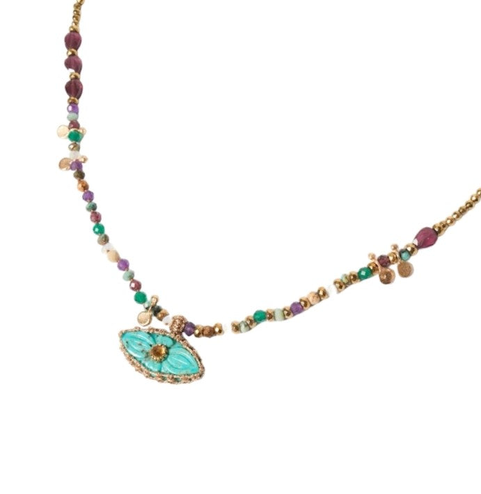 IRIS PERLE Collier Turquoise