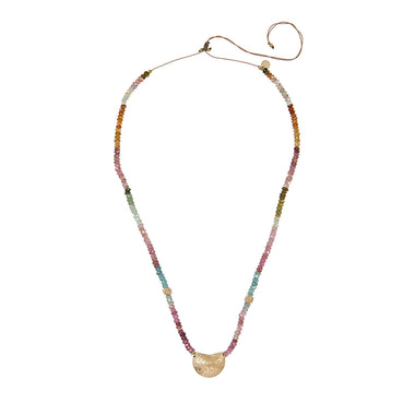 JAMIE Collier précieux Tourmalines - Argent plaqué or 24 cts