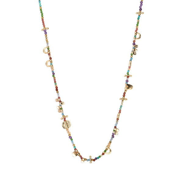 JINGLEE Rainbow Necklace 52 cm, 24k Gold-Plated