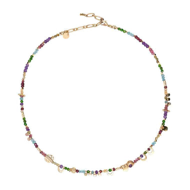JINGLEE Collier Ras de cou Rainbow, doré 24 cts