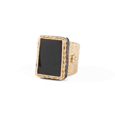 JULIET Bague Chevalière Gravée Onyx