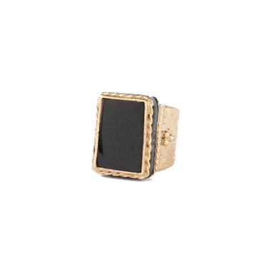 JULIET Bague Chevalière Gravée Onyx