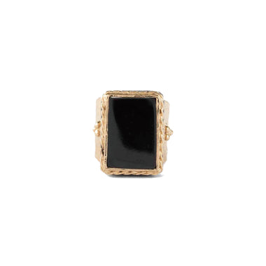JULIET Engraved Onyx Signet Ring