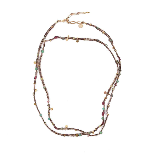 KASHAYA Bracelet multi-tours, Tourmalines - Peach