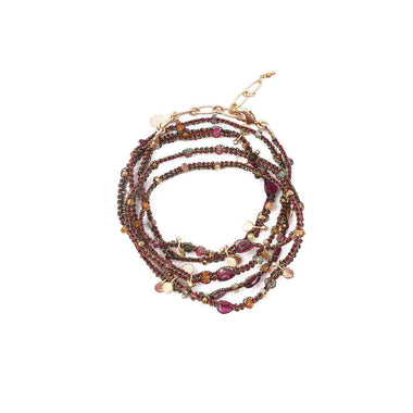 KASHAYA Bracelet multi-tours, Bronze - Bordeaux