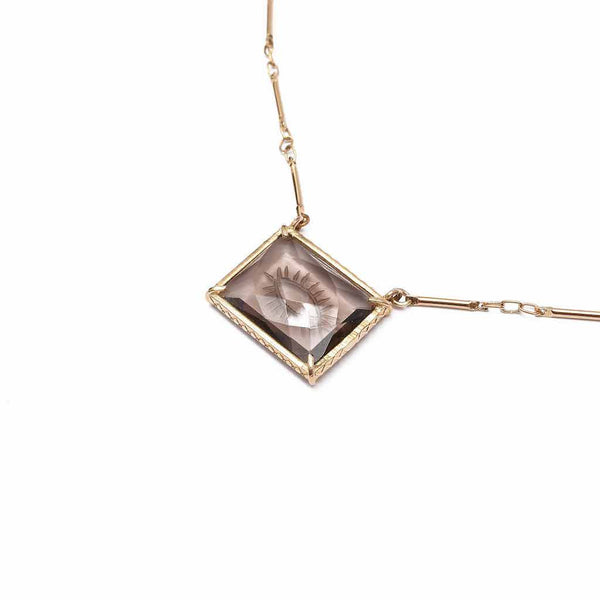 KHEOPS Collier Œil de protection Quartz fumé