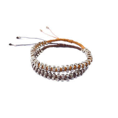 KIKO Bracelet unisexe Perles Argent