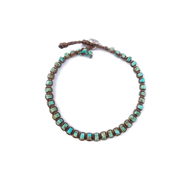 KIMI Bracelet unisexe Perles Turquoise naturelle