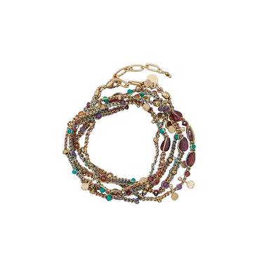 KASHAYA Bracelet multi-tours Gold & Rainbow