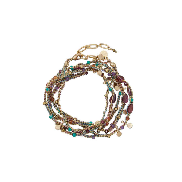 KASHAYA Bracelet multi-tours Gold & Rainbow