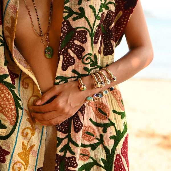 MAHARADJAH Bracelet jonc Pierre de Lune