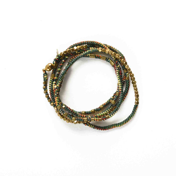 MANILLA Bracelet multitours Vert