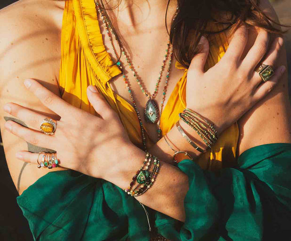 MANILLA Bracelet multitours Vert