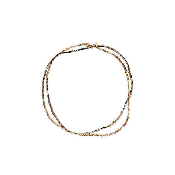 MANILLA Bracelet multitours Noir et Ecru