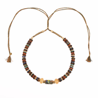 MASSAI Collier Coquillages Cornaline