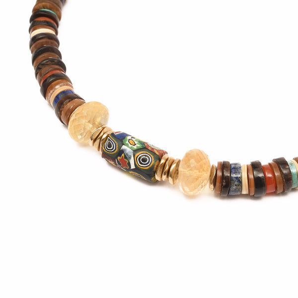 MASSAI Collier Coquillages Cornaline