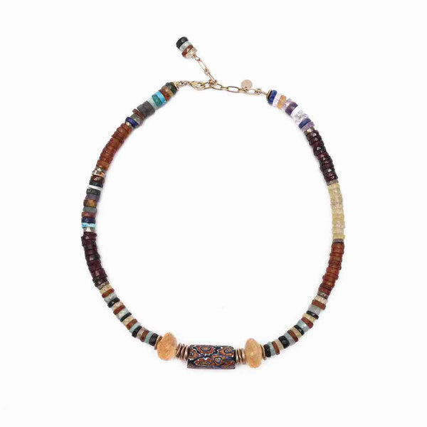 MASSAI Collier Multi pierres facettées