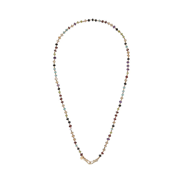 MAUPITI Chaîne pour Charms, Pierres multicolores, Laiton doré 24 cts