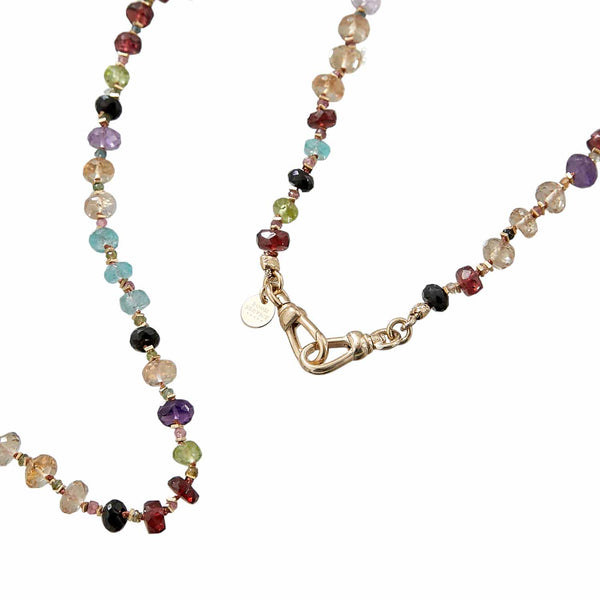 MAUPITI Chaîne pour Charms, Pierres multicolores, Laiton doré 24 cts