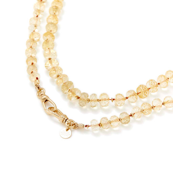 MAUPITI Citrine - Chaîne perlée pour charm's