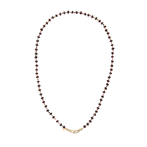 MAUPITI Grenat et Tourmalines - Chaîne perlée pour Charms