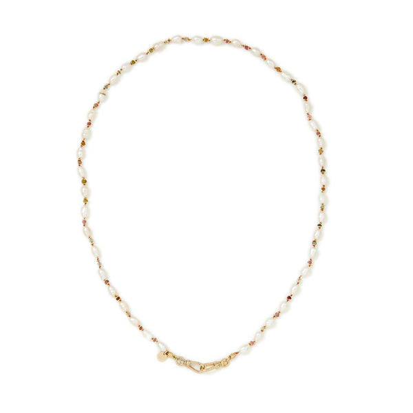 MAUPITI Perles d'eau douce et Tourmalines - Chaîne perlée pour charm's