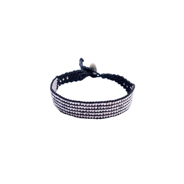 MAYA LARGE Bracelet unisexe Perles pépites Argent
