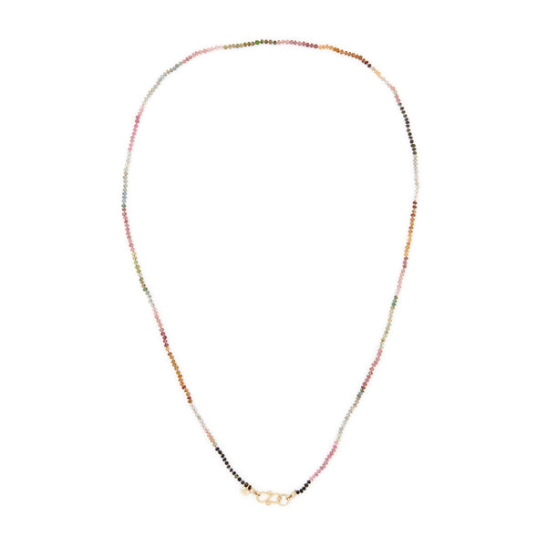 MOOREA Tourmalines multicolore - Chaîne perlée pour charm's