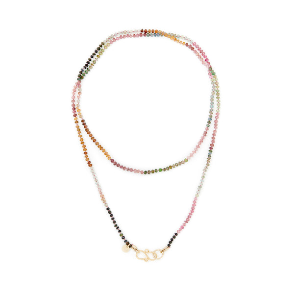 MOOREA Tourmalines multicolore - Chaîne perlée pour charm's