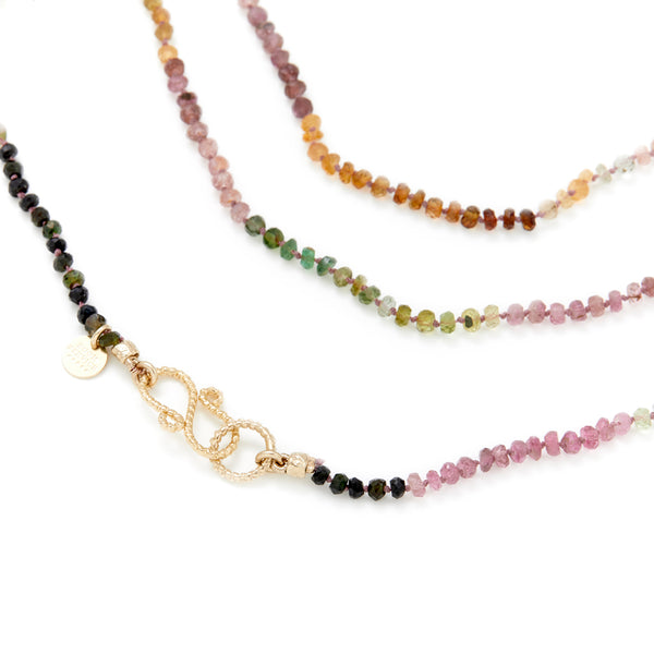 MOOREA Tourmalines multicolore - Chaîne perlée pour charm's