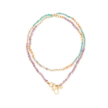 MOOREA pierres multicolores pastel - Chaîne perlée pour charm's