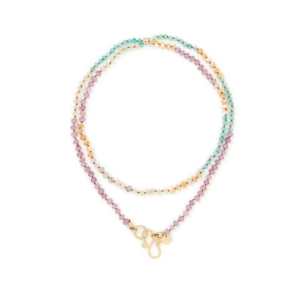 MOOREA pierres multicolores pastel - Chaîne perlée pour charm's