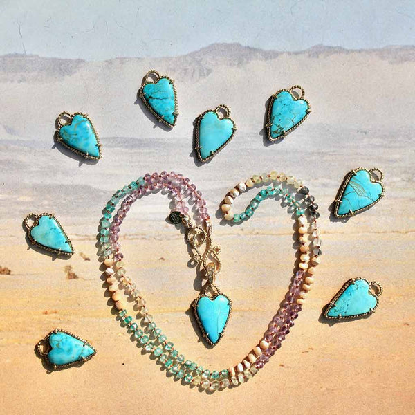 MOOREA pierres multicolores pastel - Chaîne perlée pour charm's