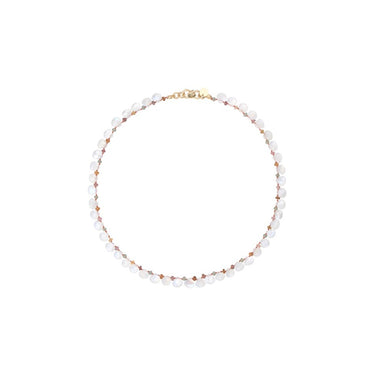 MULTI BRIOLETTES Collier Moonstone et Topaze