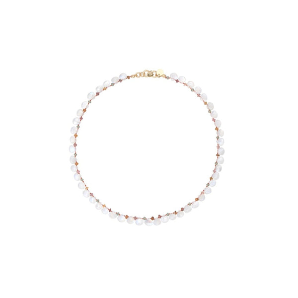 MULTI BRIOLETTES Collier Moonstone et Topaze