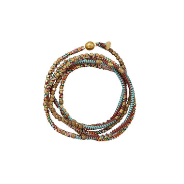 MANILLA Bracelet multitours  Turquoise - Safran