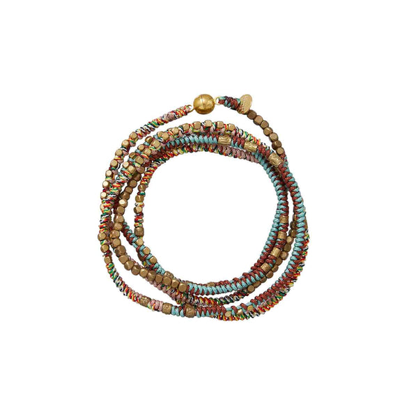 MANILLA Bracelet multitours  Turquoise - Safran