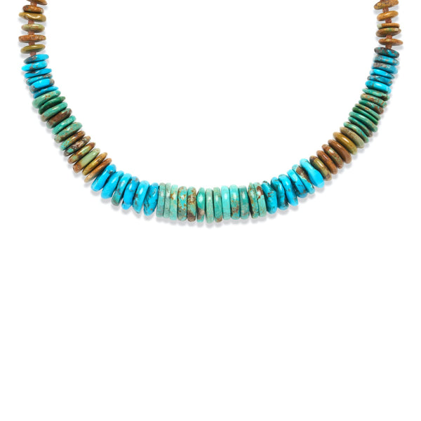 NEVADA Collier Turquoise - dégradé bleu & marron