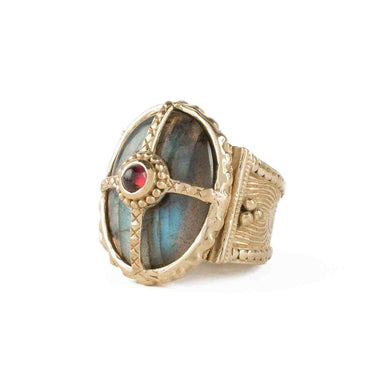 OCTAVE Bague Chevalière Labradorite