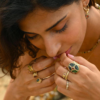 OCTAVE Bague Chevalière Rubis zoisite