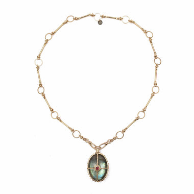 OCTAVE Collier Labradorite chaîne ronde