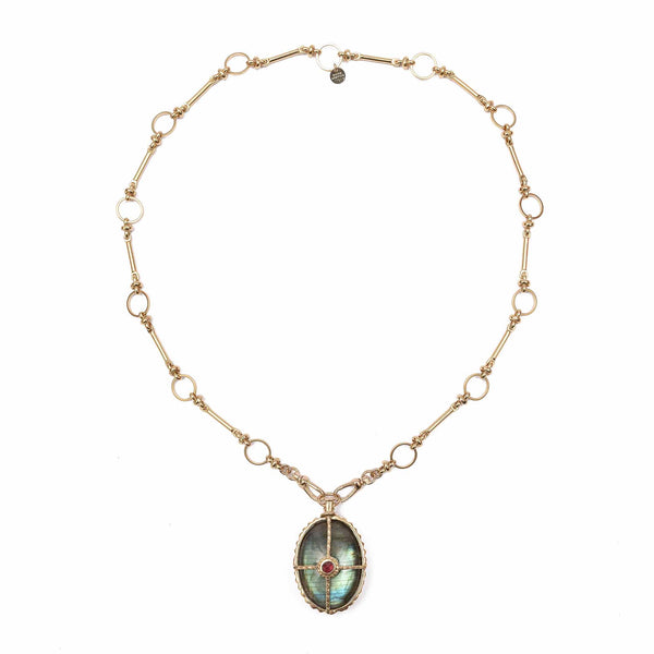 OCTAVE Collier Labradorite chaîne ronde