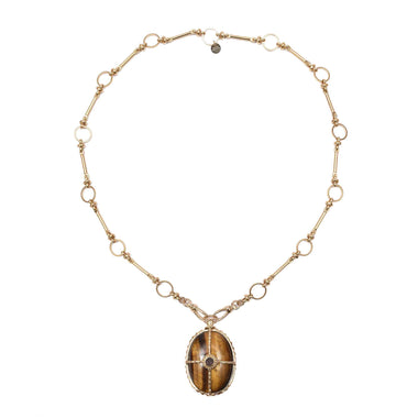 OCTAVE Collier Oeil de Tigre chaîne ronde