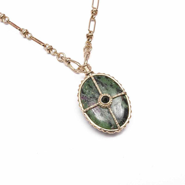 OCTAVE Collier Rubis Zoisite - Chaîne esprit vintage