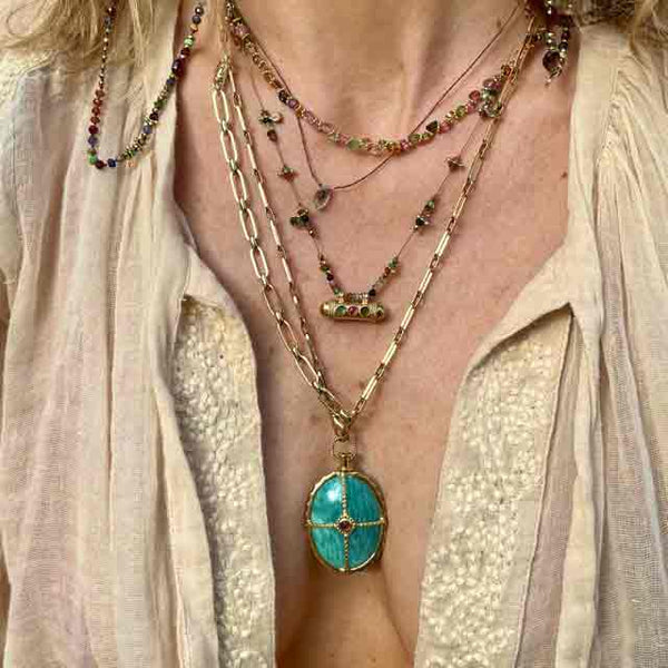 OCTAVE Sautoir Amazonite