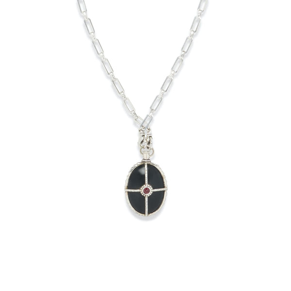 OCTAVE Sautoir Onyx Silver