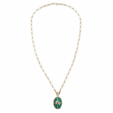 OCTAVE Sautoir Onyx vert