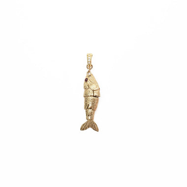 PAROS Articulated Fish Charm, Garnet