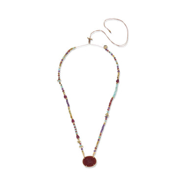 PEGASE Collier a Intaille Cornaline et pierres multicolores