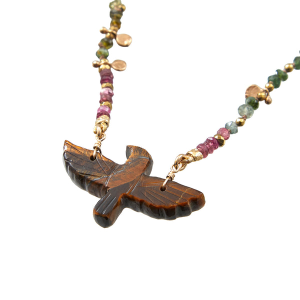 PHOENIX BABY PERLE Collier Oeil de Tigre